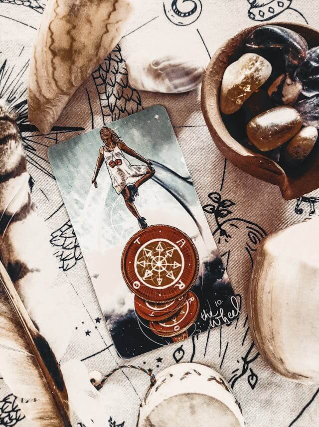 modern Wheel of Fortune Tarot Card